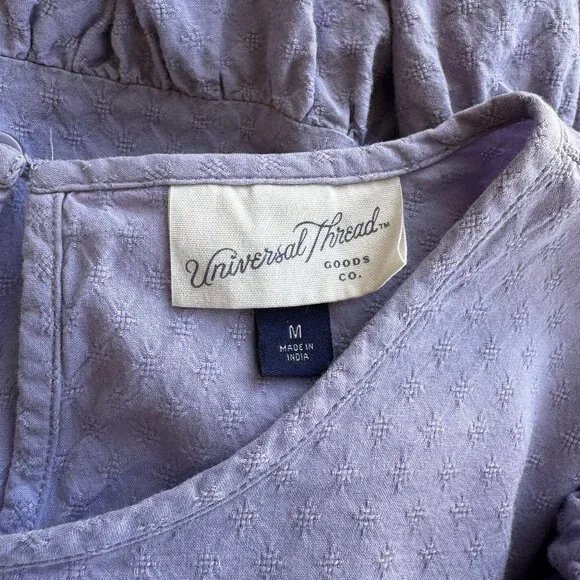 Universal Thread Lilac Cotton Eyelet Dress - M - Picture 5 of 6